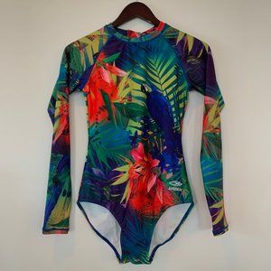 NWT Axesea Maui Girl Long Sleeve One Piece Bathing Suit, Women's Size 6
